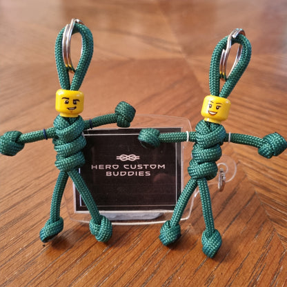 Bottle Green Uniform Healthcare Paracord Buddy Keychain (Pharmacy etc)