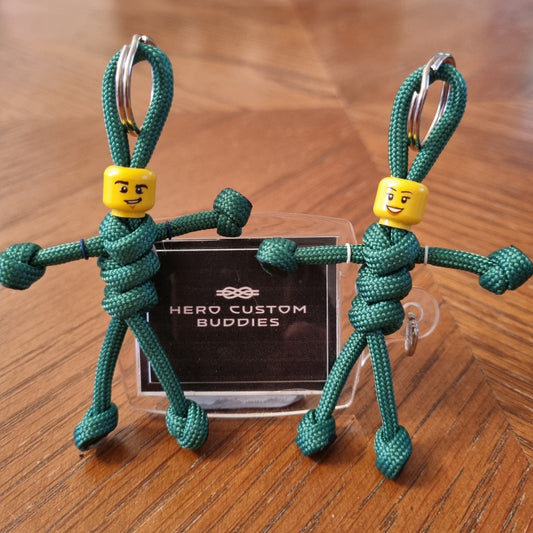 Bottle Green Uniform Healthcare Paracord Buddy Keychain (Pharmacy etc)