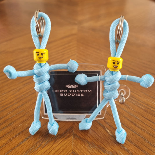 Light Blue Uniform Paracord Buddy Keychain (Nurses/Midwives)