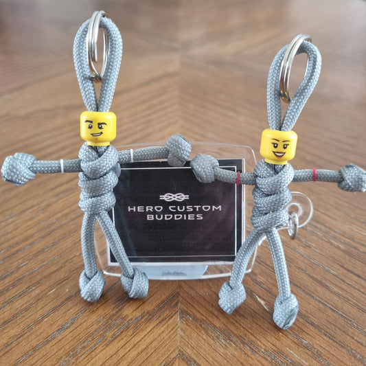 Grey Uniform Healthcare Paracord Buddy Keychain