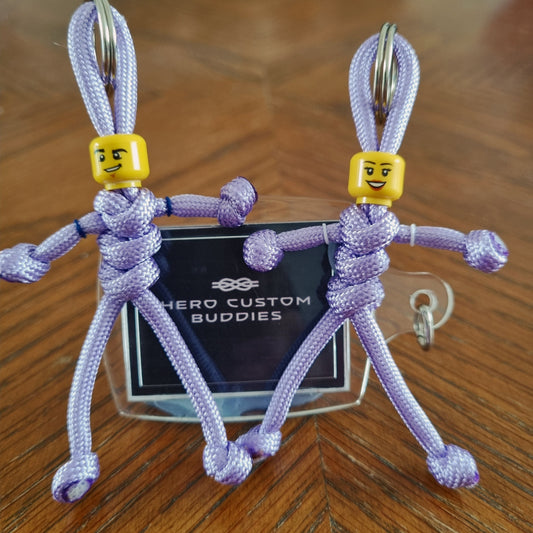 Lilac Uniform Healthcare Support Paracord Buddy Keychain