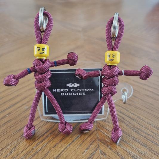 Maroon Uniform Healthcare Paracord Buddy Keychain