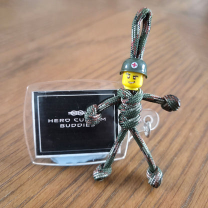 Porte-clés en paracorde de soldat de l'armée médicale