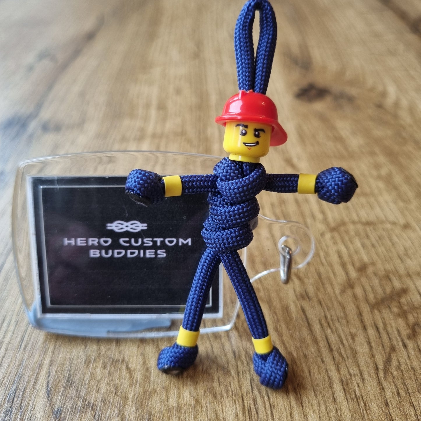 Firefighter Dark Blue Paracord Buddy Keychain