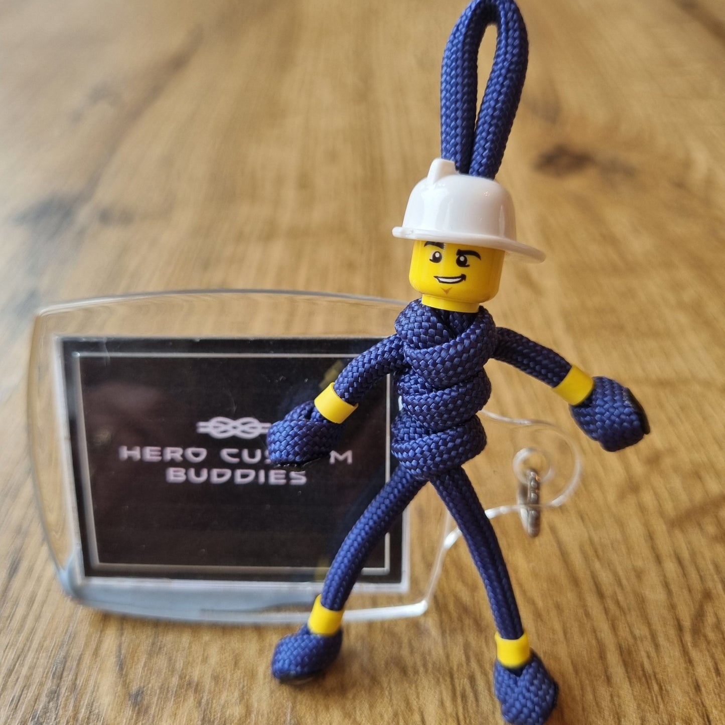 Firefighter Dark Blue Paracord Buddy Keychain