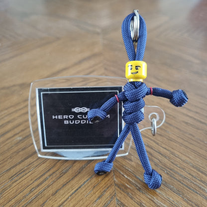 Navy Blue Uniform Healthcare Paracord Buddy Keychain