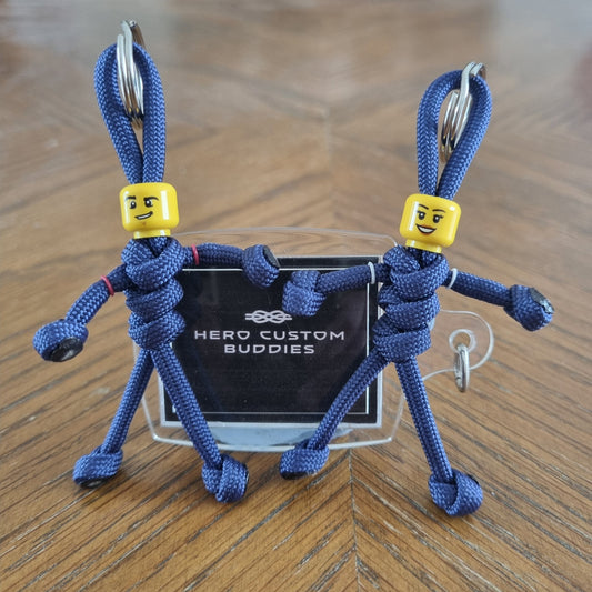 Navy Blue Uniform Healthcare Paracord Buddy Keychain