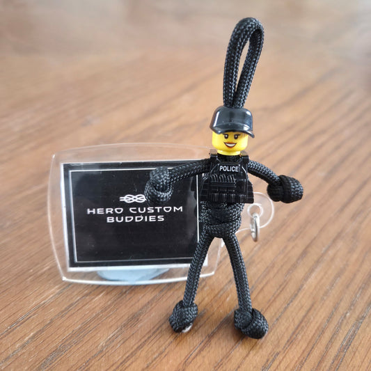 Policeman Policewoman Police Vest Paracord Buddy Keychain