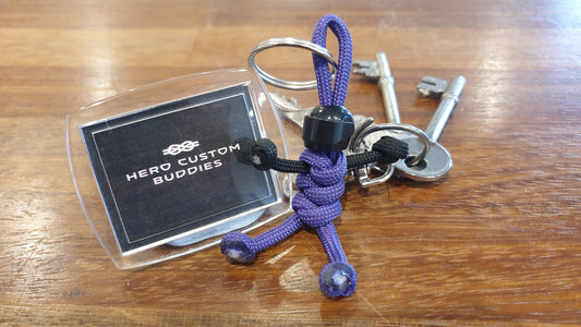 Biker Buddy Purple Paracord Keychain