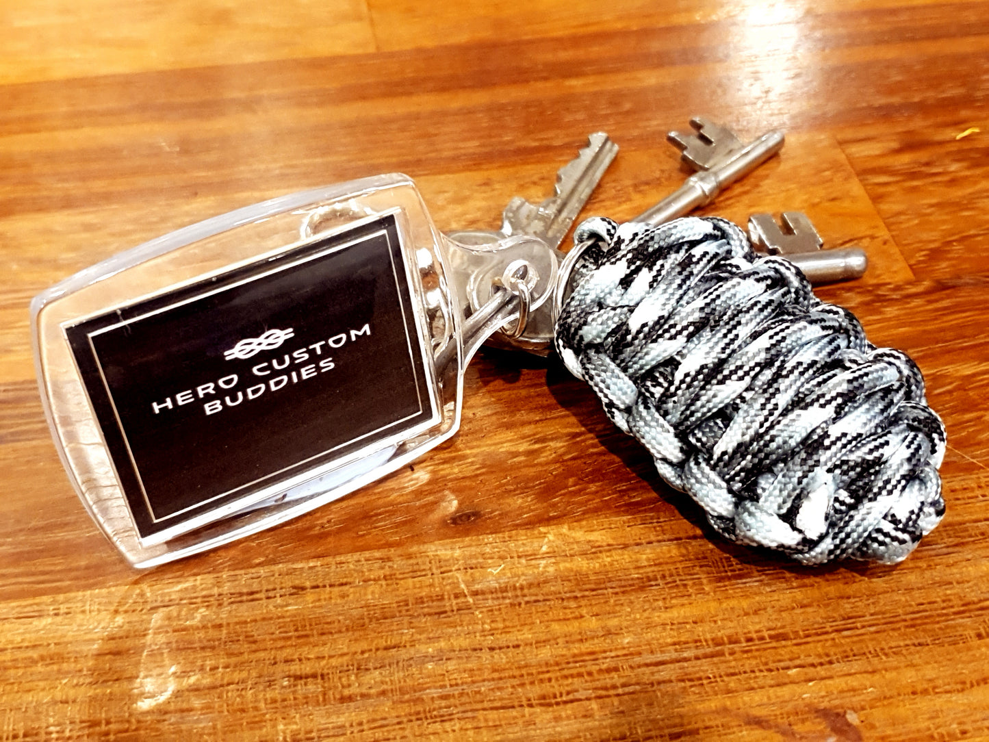 Grenade Urban Camo Paracord Keychain