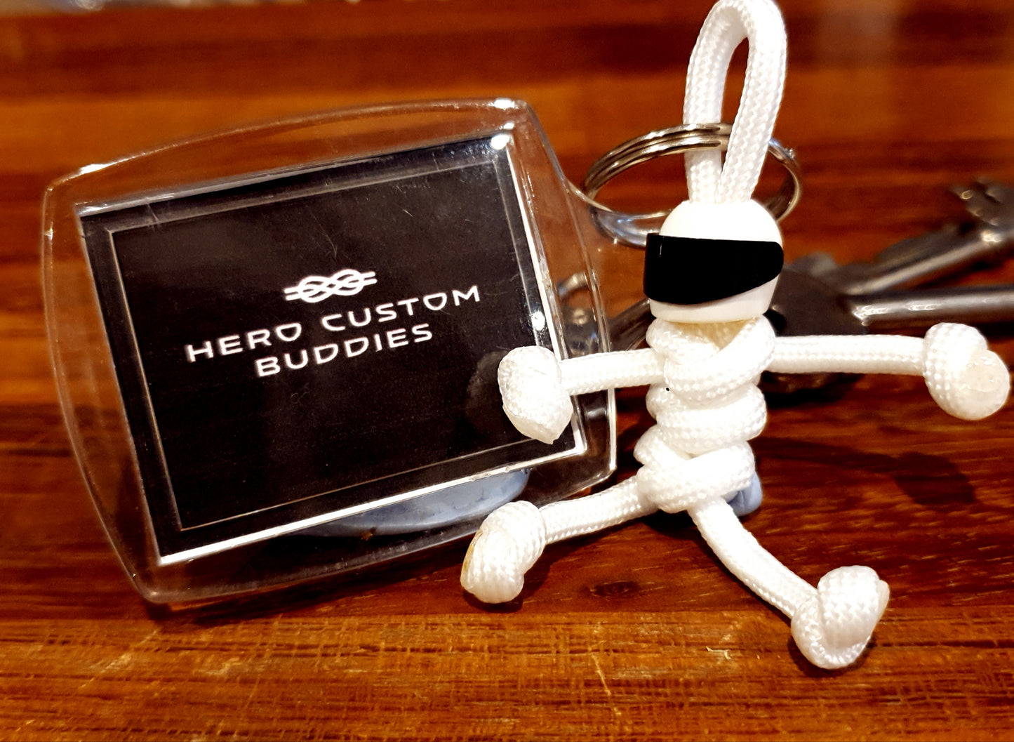 Biker Buddy White Paracord Keychain The Stig