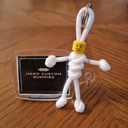 White Uniform Healthcare Paracord Buddy Keychain (OT, Physiotherapy, Orthotists etc)