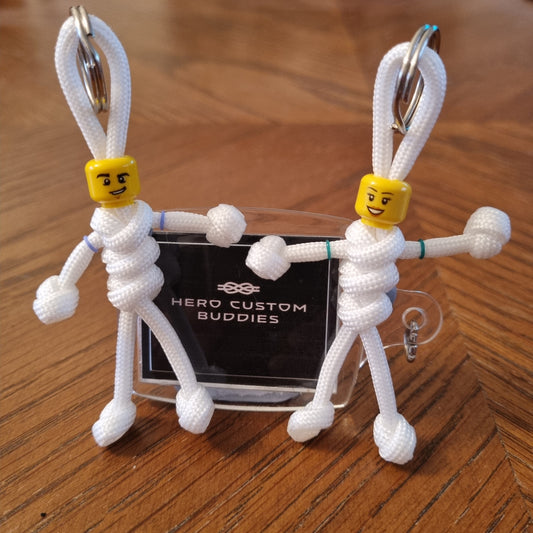 White Uniform Healthcare Paracord Buddy Keychain (OT, Physiotherapy, Orthotists etc)