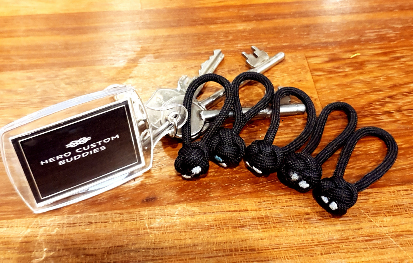Zipper Pulls 5 Medic, Police, Army EDC Black | Hero Custom Buddies