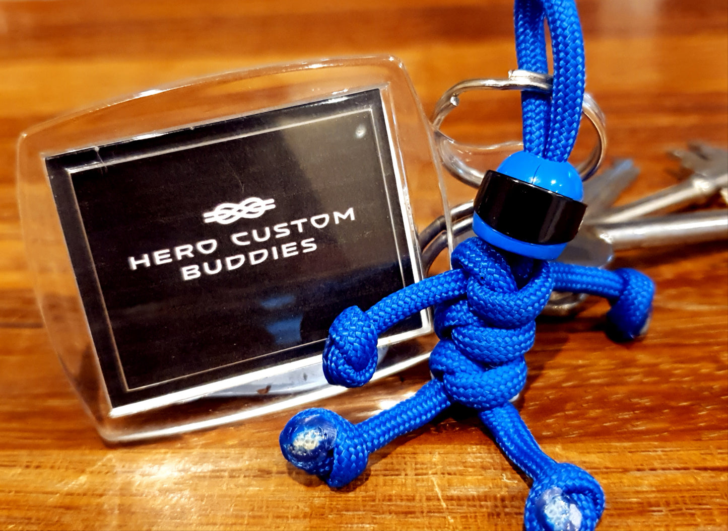 Llavero de paracord azul Biker Buddy